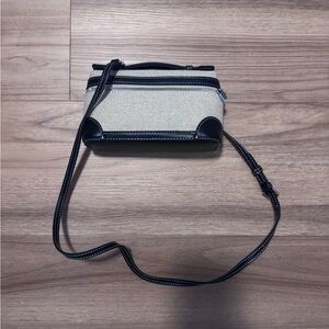 Linen Black and Cream Women's Crossbody Bag